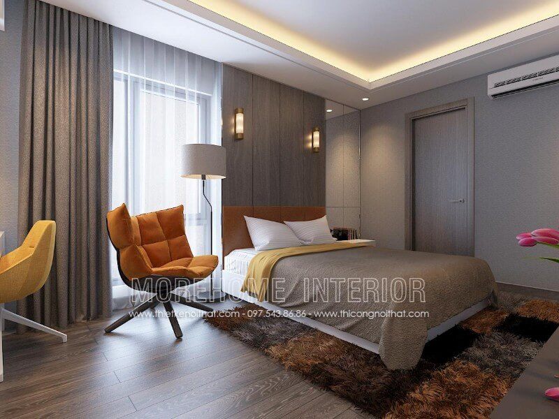 Ấn tượng với 17 Thiết kế nội thất căn hộ chung cư có giường tủ phòng ngủ gỗ công nghiệp An Cường chất lượng cao 2022-2025