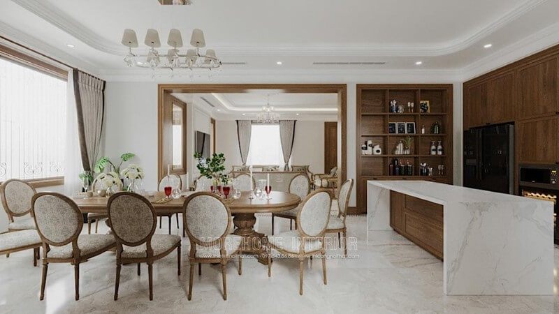 là sự lựa chọn tuyệt vời. Mẫu bàn ăn gỗ óc chó có thiết kế tân cổ điển sang trọng là lựa chọn hoàn hảo.